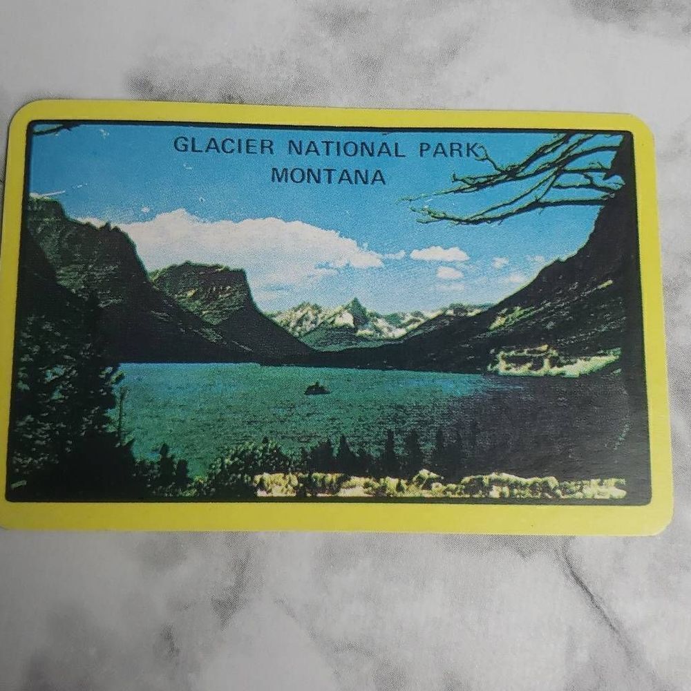 Vintage Montana Glacier National Park Playing Cards